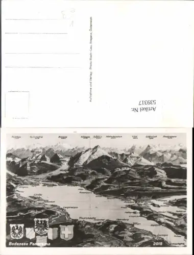 539317,Vogelschau AK Bodensee Bregenz Überlingen Staad Lindaupub Risch Lau 2015
