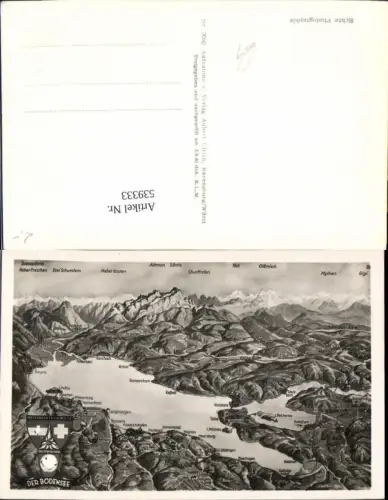 539333,Vogelschau AK Bodensee Mainau Staad Lindau Bregenz Bodman Überlingen