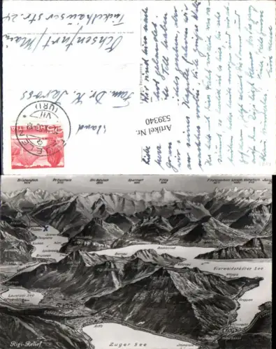 539340,Vogelschau AK Zug Rigi Gersau Arth Lauerz Immensee greppen Küssnacht