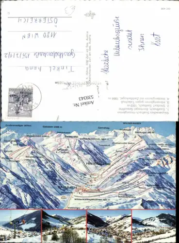 539343,Landkarten AK Hinterglemm Saalbach Viehhofen