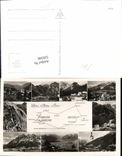 539346,Landkarten AK Landeck Imst Nassereith Reutte Ehrwald
