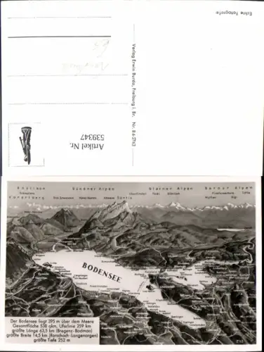 539347,Landkarten AK Bodensee Seefelden Eriskirch Mettnau Konstanz Bregenz