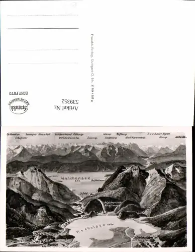 539352,Vogelschau AK Kochelsee Kochel Schlehdorf Urfeld Kesselberg