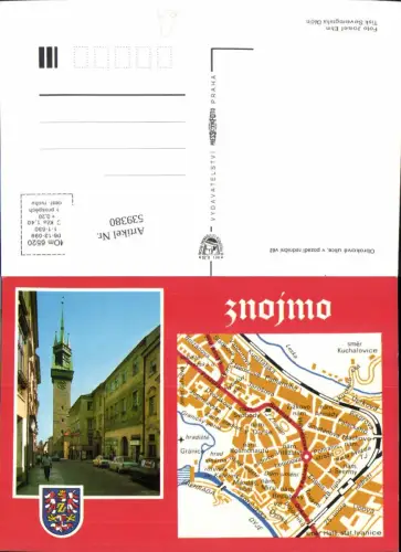539380,Landkarten AK Znaim Znojmo Granice Leska Stadtplan Plan