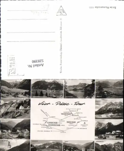 539390,Landkarten AK Landeck Holzgau Tannheim Reutte Imst Nassereith Ehrwald