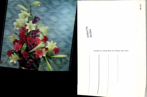 491004,3D 3 D 3-D Karte Wackelkarte Blumenstrauß Blumen