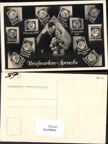 177715,Briefmarkensprache Briefmarken Sprache Herz Paar