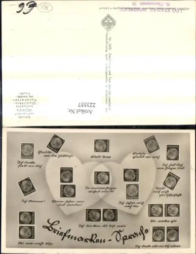 223557,Briefmarkensprache Briefmarken Herz Herzen