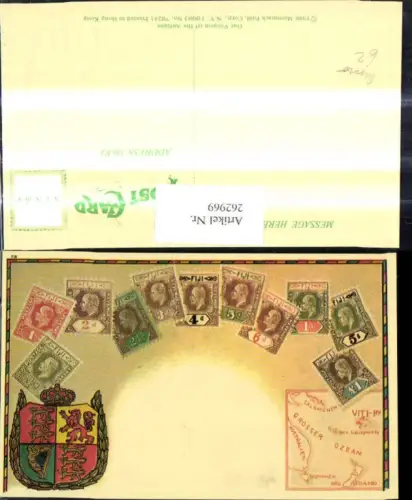 262969,Repro Briefmarkensprache Briefmarken Lagekarte Salomonen Australien
