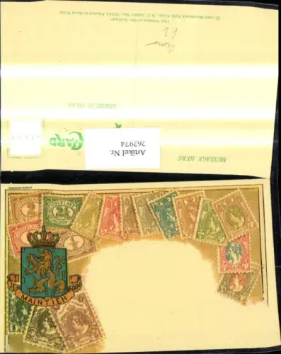 262974,Repro Briefmarkensprache Briefmarken Je Maintien Drai Wappen Nederland Holland