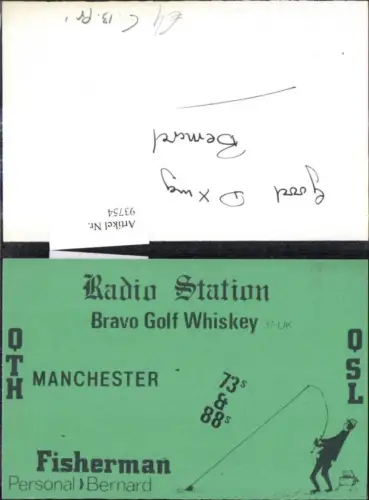93754,QSL CB Karte Preston Lancashire England Lancer Mann
