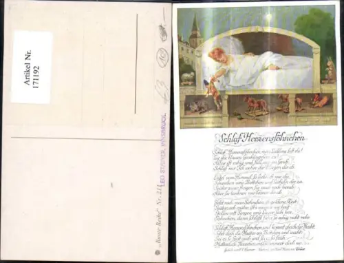 171192,Liedkarte Schlaf Herzenssöhnchen F. C. Hiemer Karl Maria v. Weber