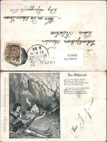 400828,Liedkarte Das Mühlenrad