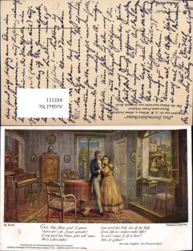 445111,Liedkarte A. Broch Das Dreimäderlhaus Schubert Musik