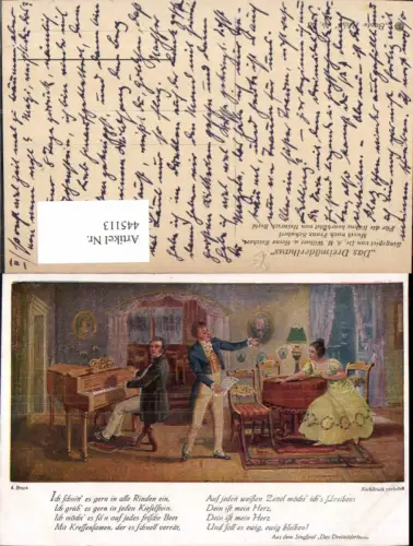 445113,Liedkarte A. Broch Das Dreimäderlhaus Schubert Musik