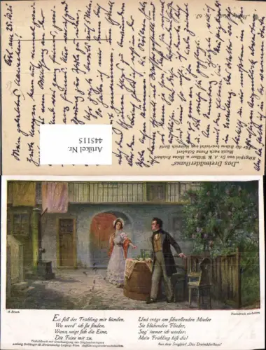 445115,Liedkarte A. Broch Das Dreimäderlhaus Schubert Musik