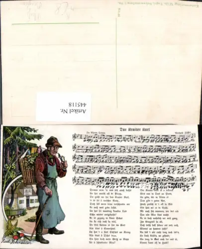 445118,Künstler Liedkarte Rud. Schneider Dar Kraiter Karl Pfeife Bergbau Musik