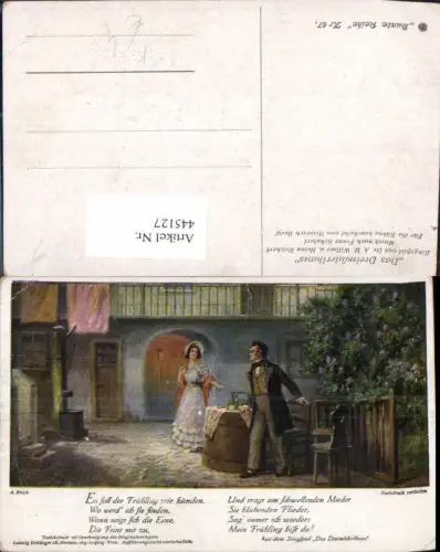 445127,Liedkarte A. Broch Das Dreimäderlhaus Schubert Musik