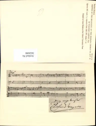 562690,Liedkarte Wagner Sketch of the Beginning of the Peoples Chorus Act II Rienzi