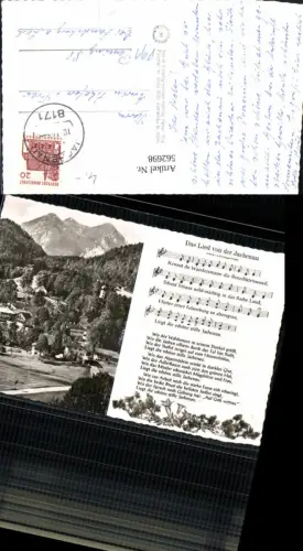 562698,Liedkarte Das Lied von der Jachenau Ferdinand Feldigl Enzian