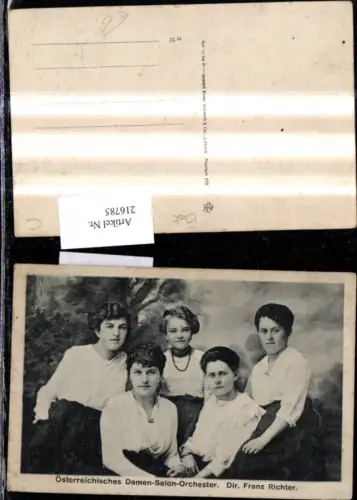 216785,Österreichisches Damen-Salon-Orchester Dir. Franz Richter Gruppenbild Musik