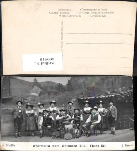 400918,D Lercherln v. Chiemsee Hans Reil Zither Ziehharmonika Trachtenkapelle Musik