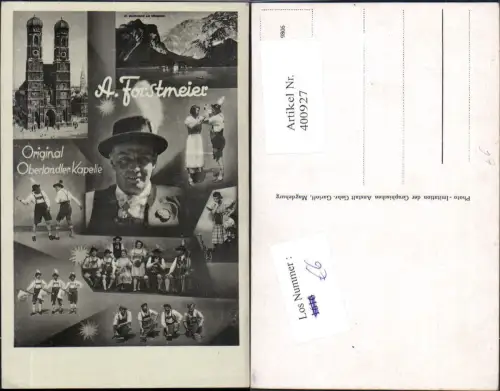 400927,A. Forstmeier Original Oberlandler-Kapelle Trachtenkapelle Musik München Königssee