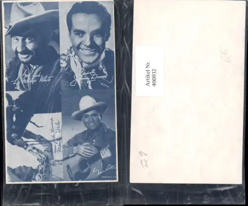 400932,4 Musiker Johnny Downs Monte Hale Lee White Gitarre Pferd Musik