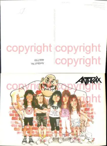 466750,Künstler AK Musiker Band Anthrax Karikatur Riese