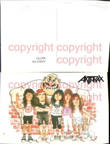 466753,Künstler AK Musiker Band Anthrax Karikatur Riese