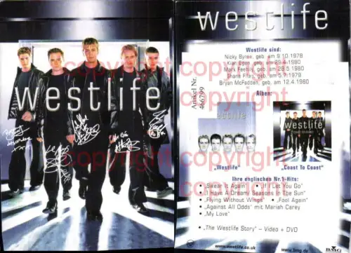 466799,Musiker Boygroup Westlift Autogramme Autogrammkarte