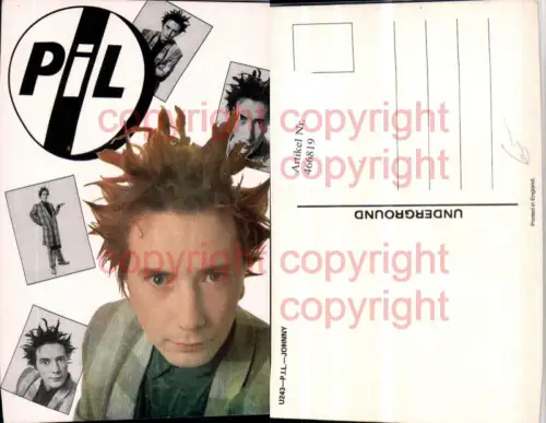 466819,Musiker Band Public Image Ltd. P.I.L. Johnny Mehrbildkarte