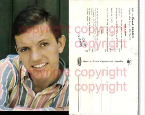 466837,Musiker Sänger Frank Alamo Portrait