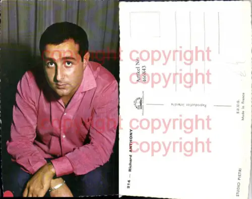 466843,Musiker Sänger Richard Anthony Portrait