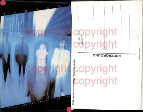 466862,Musiker Band Bauhaus Tour 1983 Gruppenbild