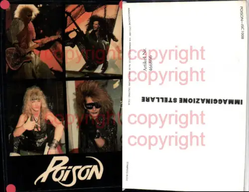 466866,Musiker Band Poison Mehrbildkarte