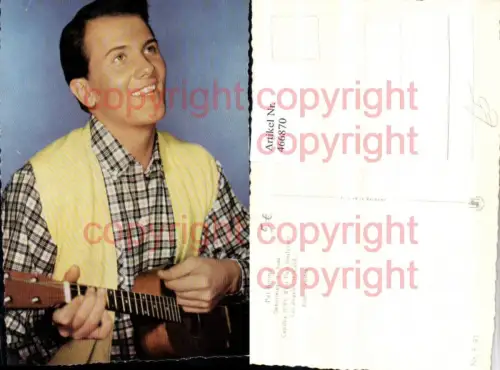 466870,Musiker Sänger Pat Boone Gitarre Portrait