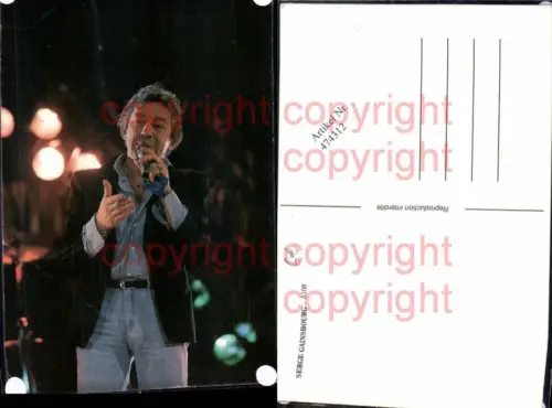 474312,Musiker Sänger Serge Gainsbourg