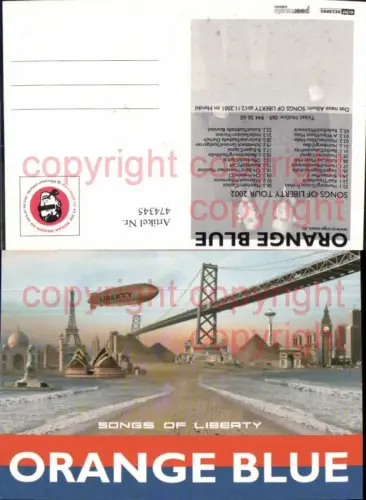 474345,Musiker Band Orange Blue Songs of Liberty Tour 2002
