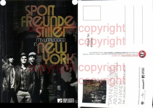 474396,Musiker Band Sportfreunde Stiller MTV Unplugged in New York