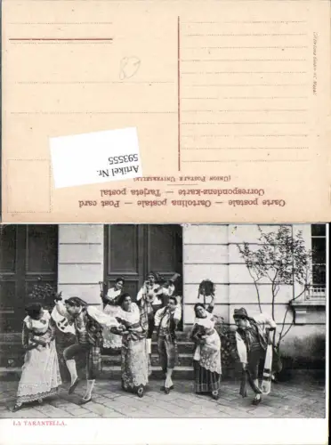 593555,La Tarantella Trachten Typen Napoli Italien Italia Neapel