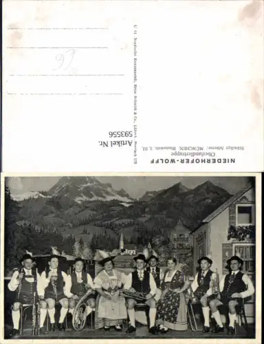 593556,Niederhofer Wolff Oberlandlertruppe München Klarinette Trachten Trompete