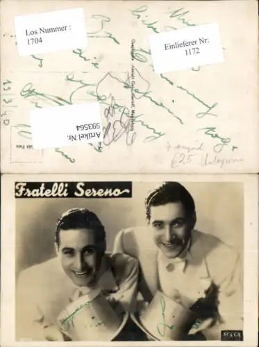 593564,Fratelli Sereno m. Original Autogramm und Widmung hinten