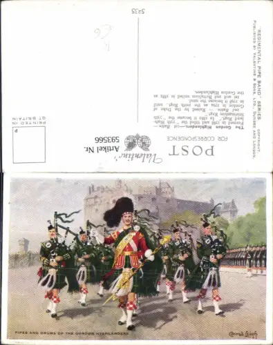 593566,Künstler AK Conrad Leigh Scots Scotland Royal Scots Dudelsack pipe