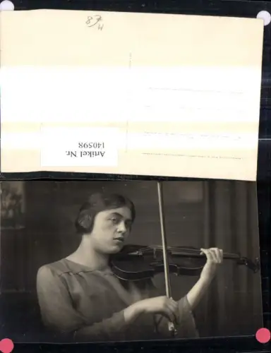 140598,Foto Ak Frau spielt Geige Musik Instrument