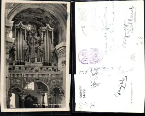 144938,Foto Ak Stift St Florian Brucknerorgel Orgel Musik
