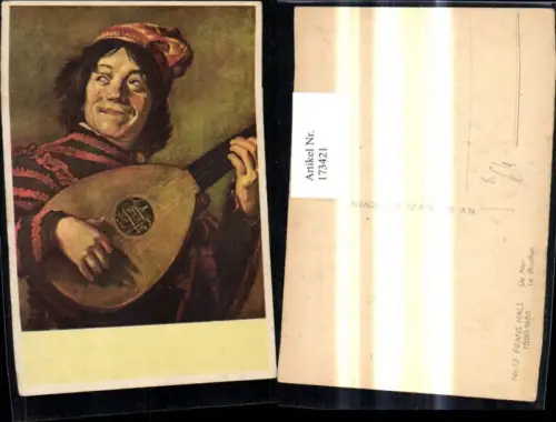 173421,Künstler Ak Franz Hals Der Nar Mann spielt Mandoline Musik