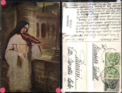 175330,Nonne Frau m. Geige