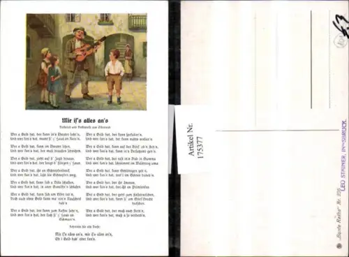 175377,Mir is alles ans Volkslied u. Volksweise aus Österreich Mann m. Gitarre Kinder