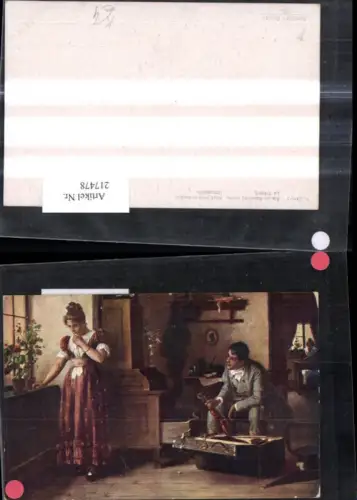 217478,Künstler Ak K. Zewy Als ich Abschied nahm Le Depart Geige Musik